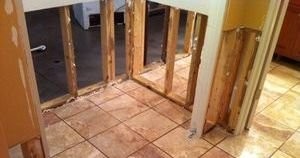 Water Damage Restoration On First Floor Bathroom
